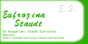 eufrozina staudt business card